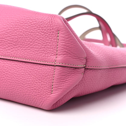 Moynat Taurillon Blush Calfskin Quattro Reversible Tote TPM Tourterelle Hot Pink 15 of 15