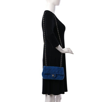 Chanel Tweed Quilted Mini Rectangular Flap Navy Blue 2 of 13