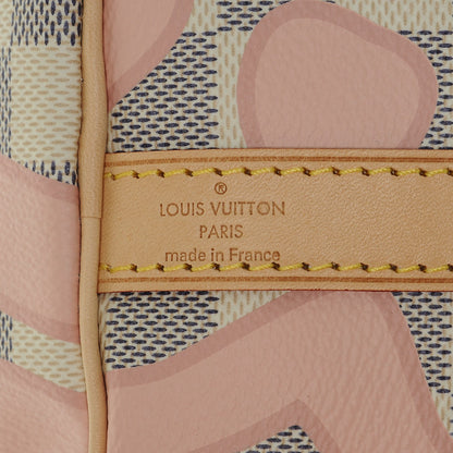 Louis Vuitton Damier Azur Tahitienne Speedy Bandouliere 30 Rose Ballerine 6 of 6
