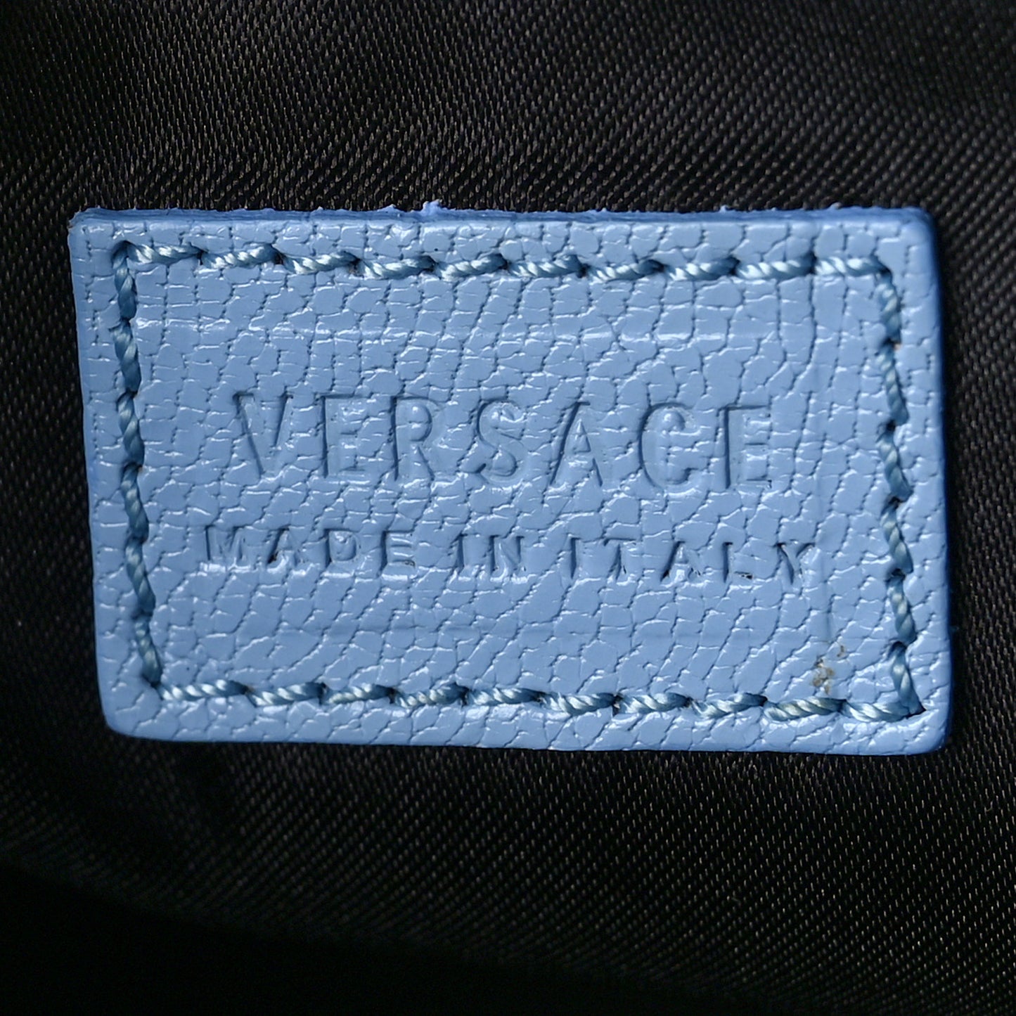 Calfskin Small Signature Bag Light Blue