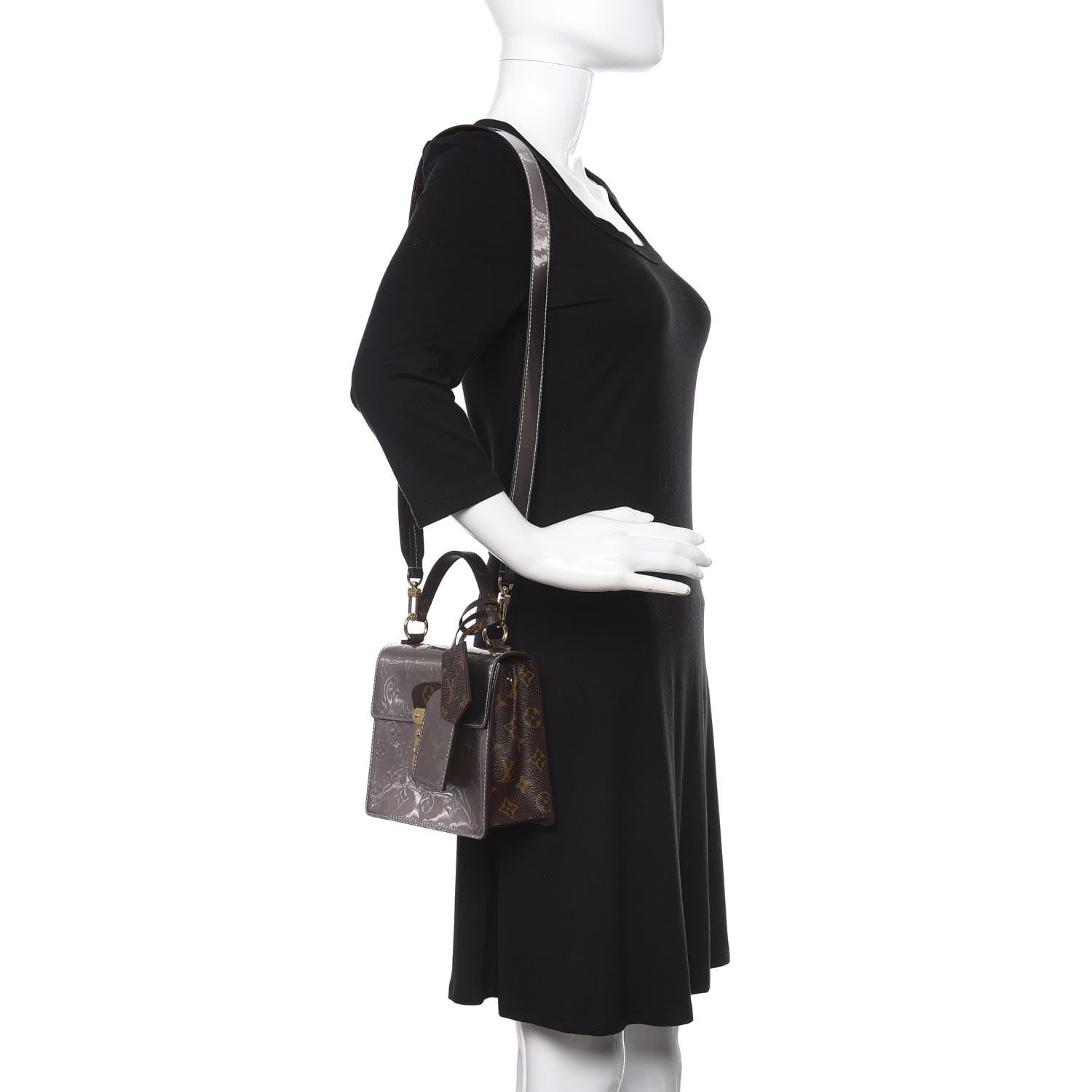 Louis Vuitton Vernis Epi Monogram Spring Street Bitume Metallise 2 of 8