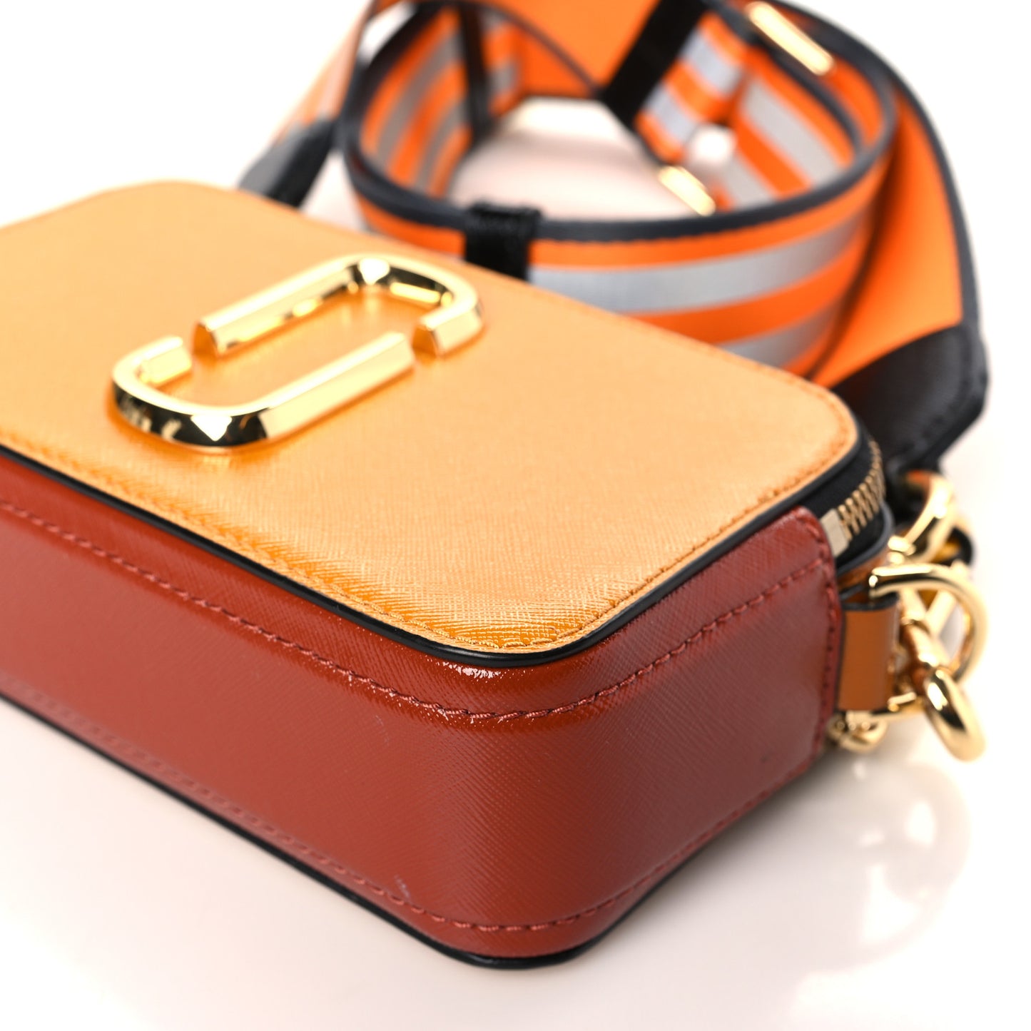 Saffiano Small Snapshot Camera Bag Yellow Multi