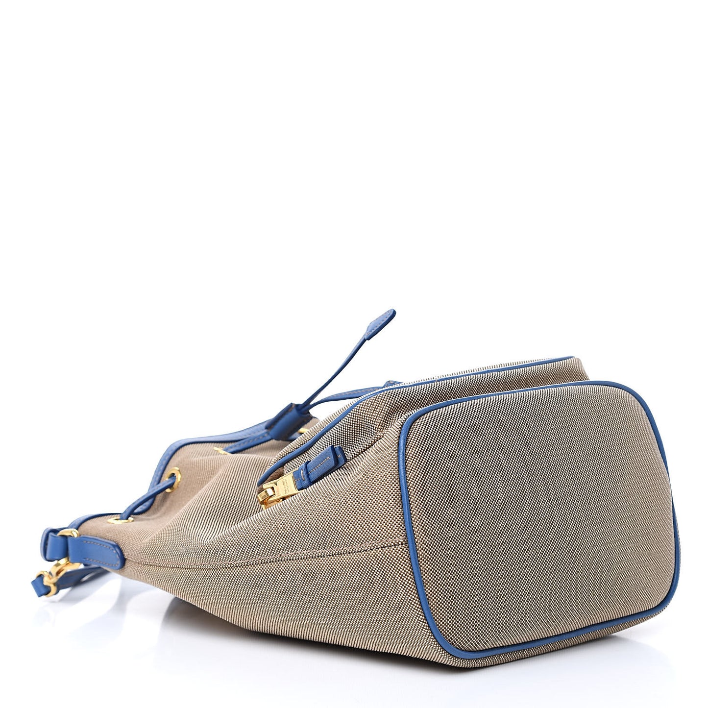 Jacquard Logo Mini Bucket Crossbody Bag Corda Azzurro