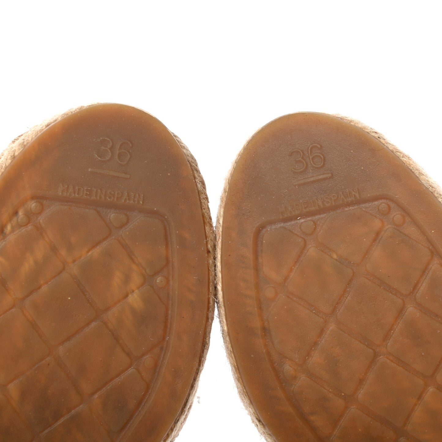 Lambskin CC Espadrilles 36 Beige Black