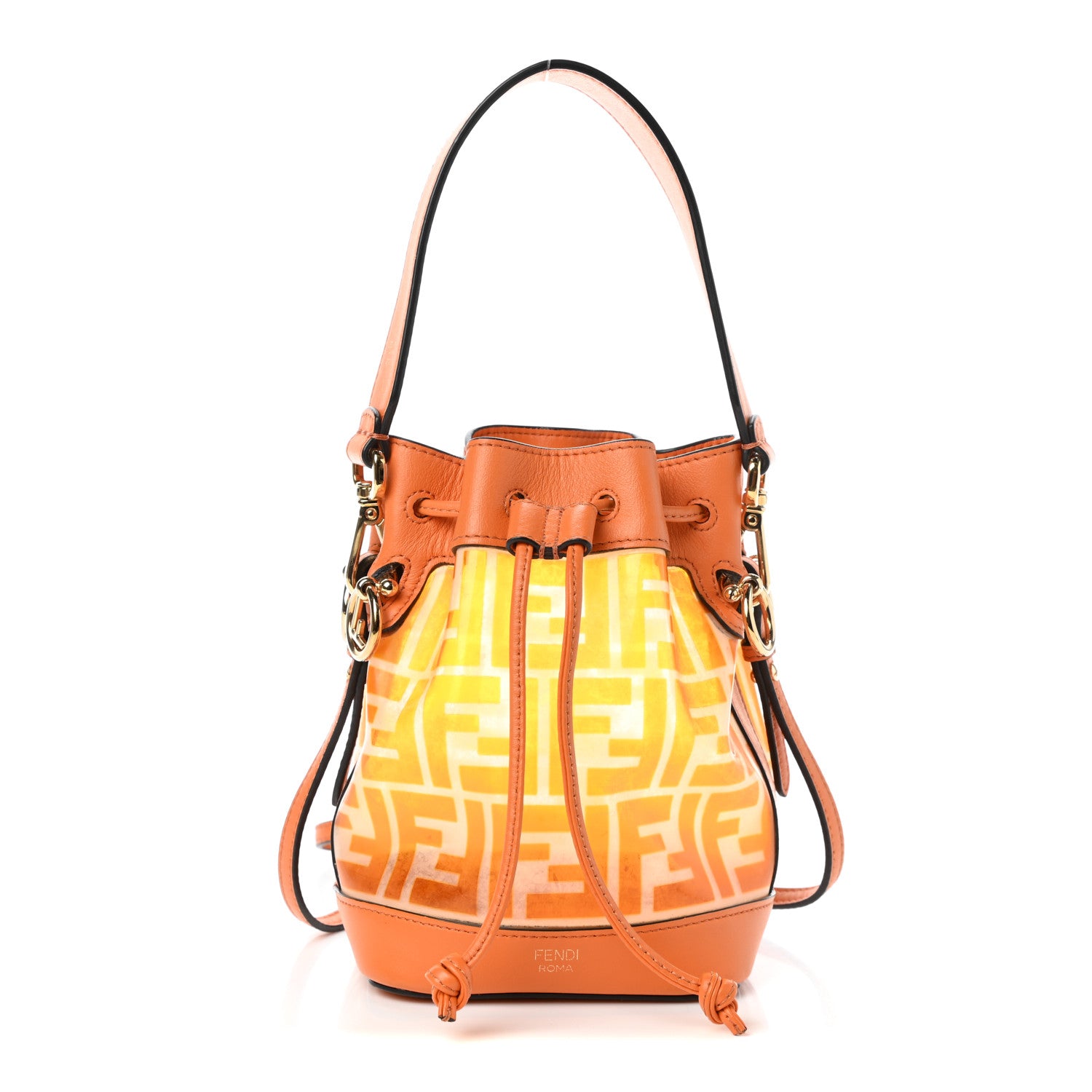 Fendi TPU FF Vitello Grace F is Fendi Mini Mon Tresor Bucket Bag Aranciata 1 of 10