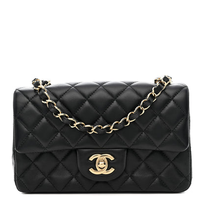 Chanel Lambskin Quilted Mini Rectangular Flap Black 1 of 11