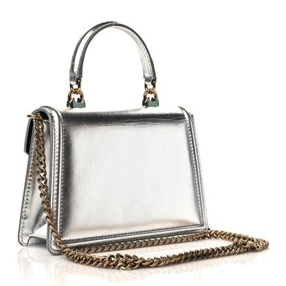 Dolce & Gabbana Metallic Nappa Small Devotion Top Handle Bag Silver 3 of 10