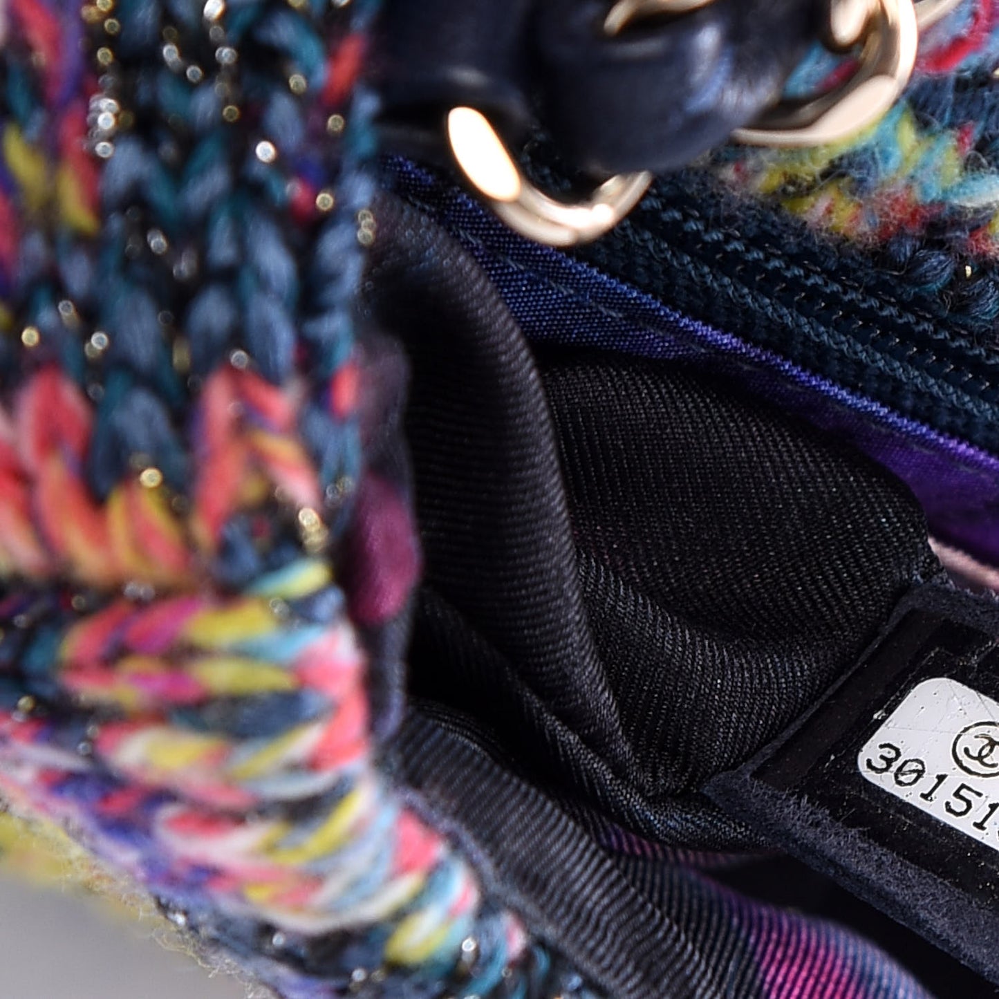 Knit Mini Rectangular Flap Multicolor
