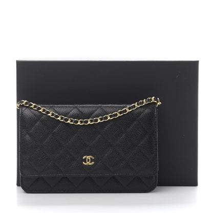 Chanel Caviar Quilted Wallet On Chain WOC Black 13 of 13
