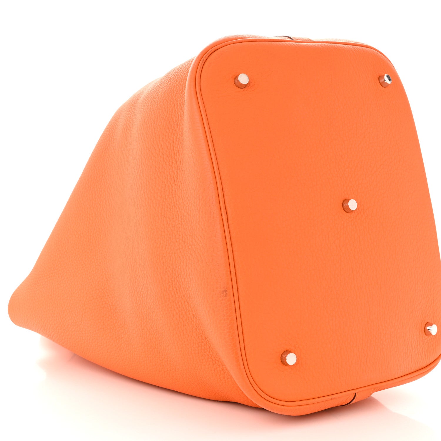 Hermes Taurillon Clemence Picotin Lock 26 GM Jaune D' Or 9 of 12