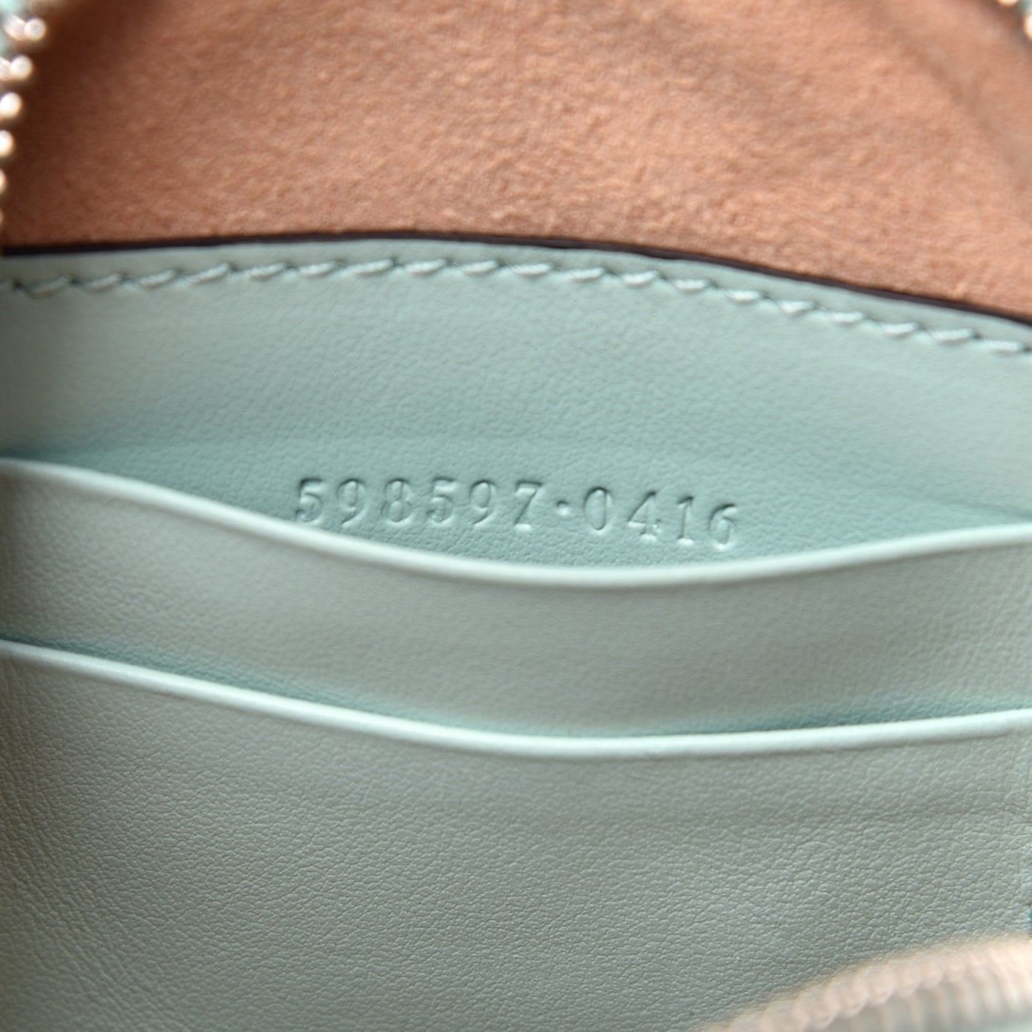 Calfskin Matelasse Mini GG Marmont Crossbody Bag Water Green
