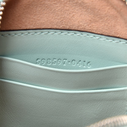 Gucci Calfskin Matelasse Mini GG Marmont Crossbody Bag Water Green 9 of 10