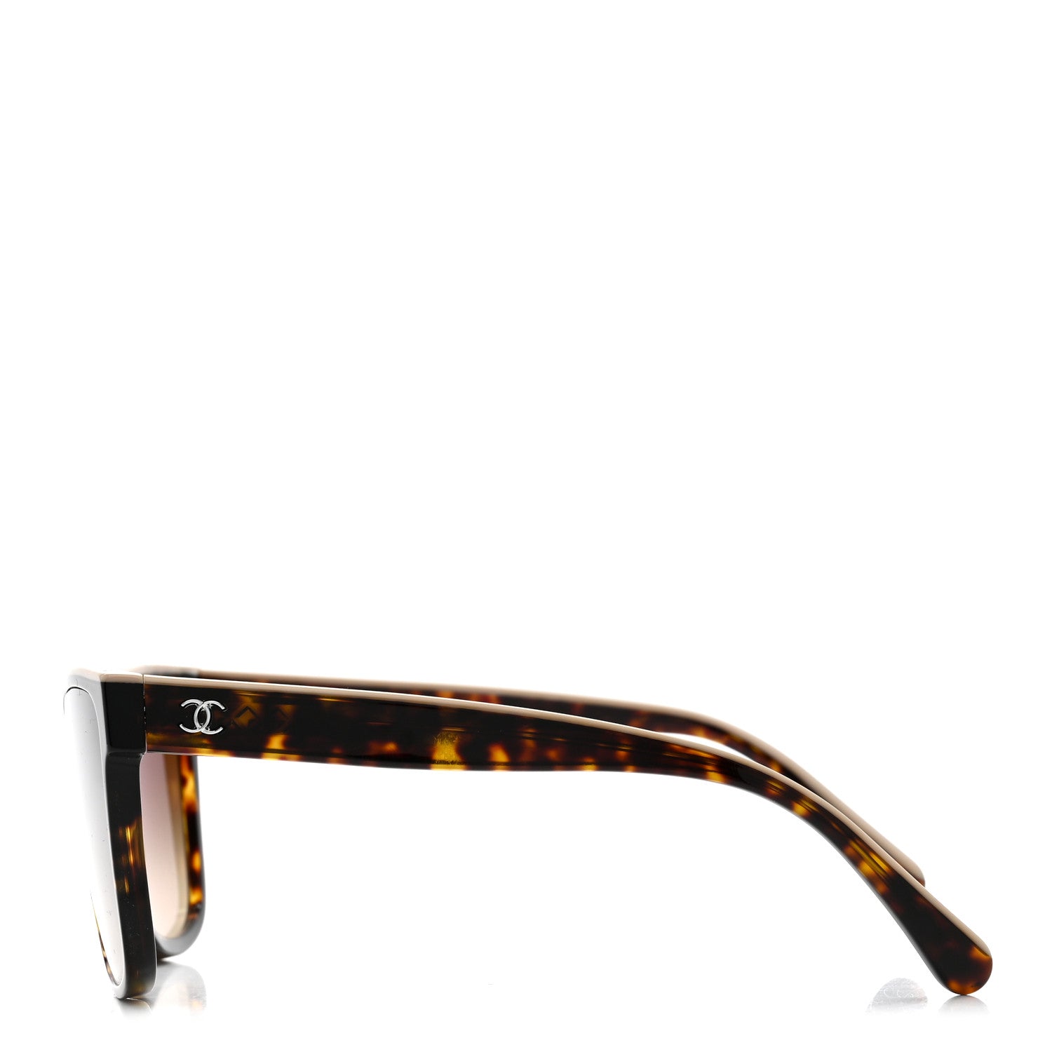 Chanel Acetate Logo Shield Sunglasses 5418 Tortoise 3 of 8