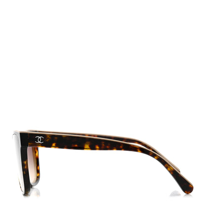 Chanel Acetate Logo Shield Sunglasses 5418 Tortoise 3 of 8