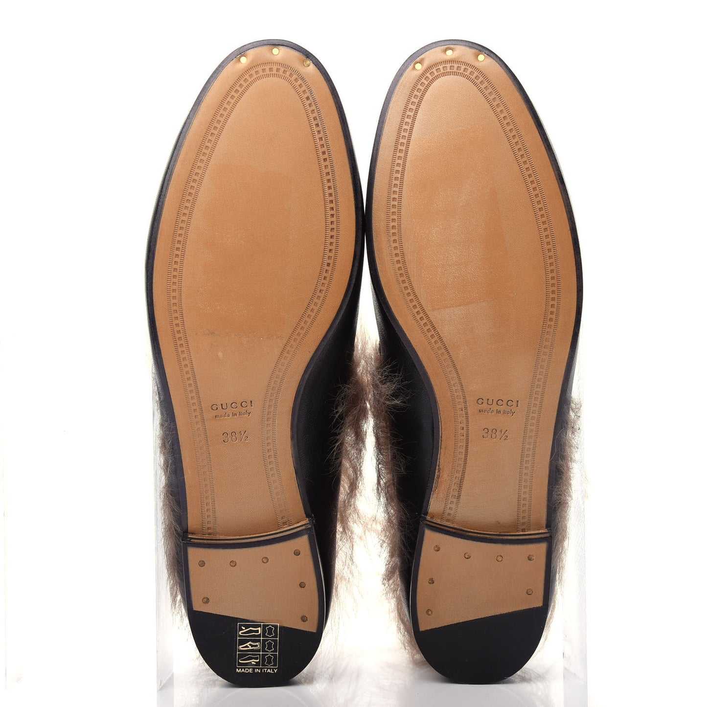 Malaga Kid Fur Womens Jordaan Loafers 38.5 Black Natural