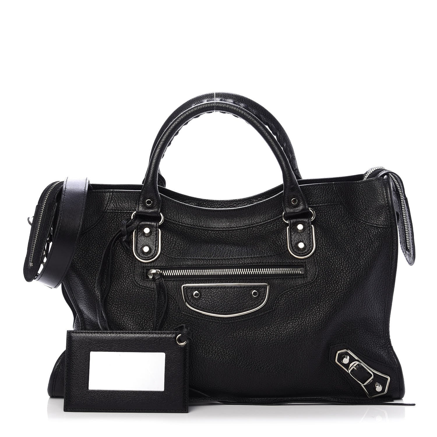 Balenciaga Chevre Silver Metallic Edge Hardware City Black 1 of 11