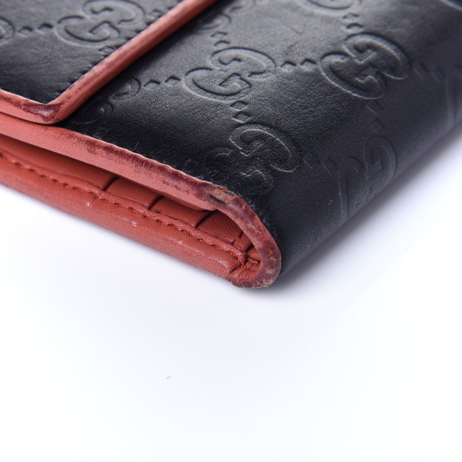 Gucci Guccissima Trifold Wallet Black Pink 12 of 12