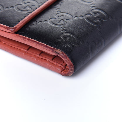 Gucci Guccissima Trifold Wallet Black Pink 12 of 12