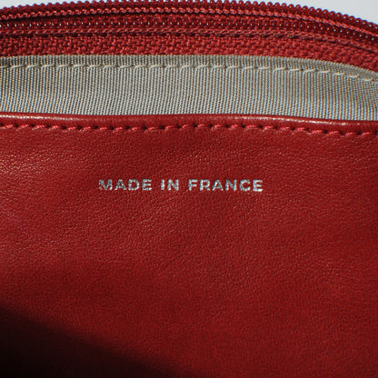 Chanel Lambskin Half Moon Wallet On Chain WOC Bag Red 6 of 9