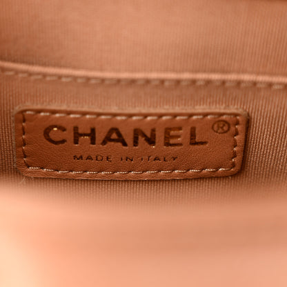 Chanel Shiny Caviar Quilted Medium Duma Pockets Drawstring Backpack Dark Beige 6 of 10