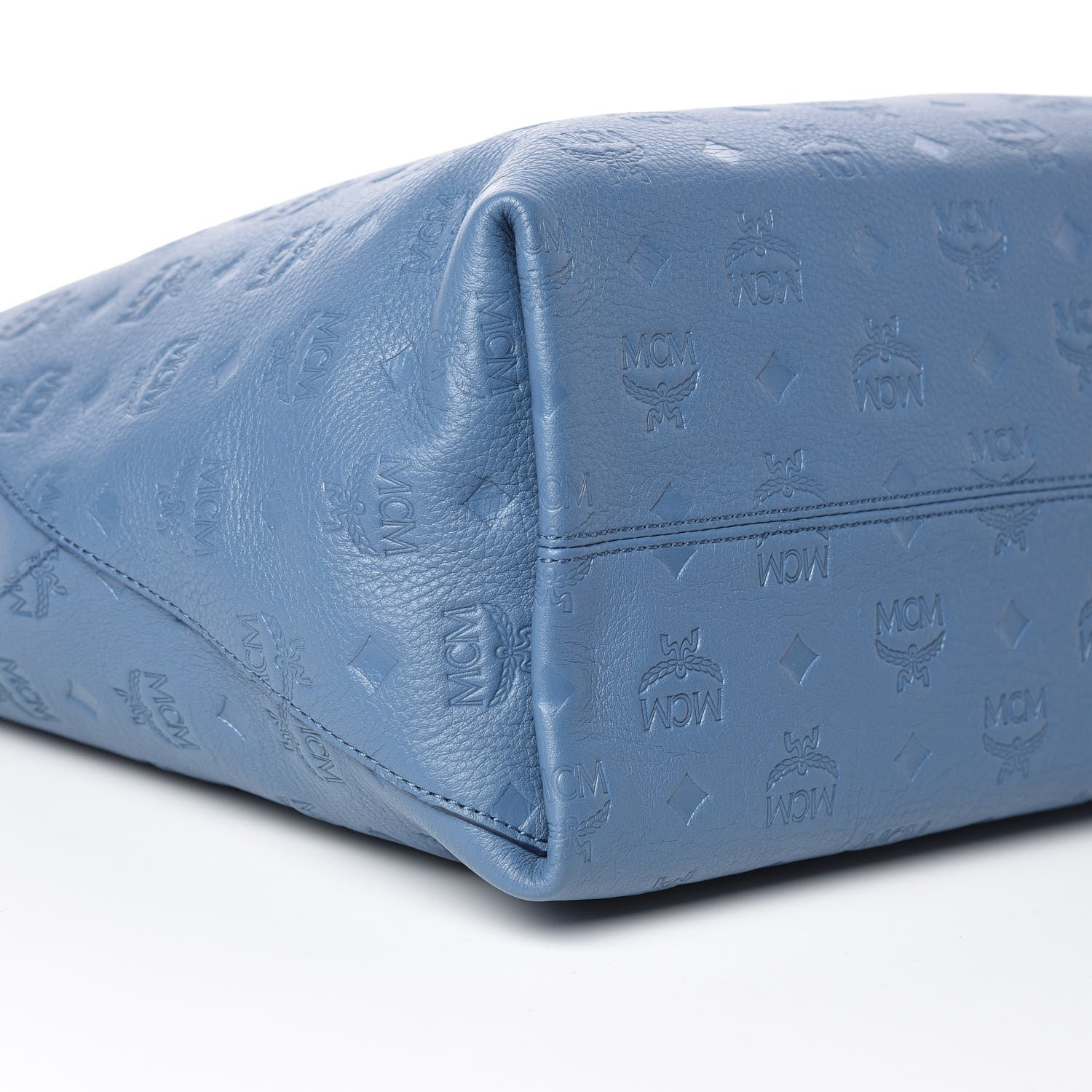 MCM Calfskin Ottomar Monogram Large Klara Hobo Luft Blue 10 of 11