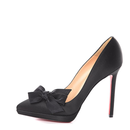 Christian Louboutin Satin Miss Pigalle 120 Pumps 39 Black 1 of 7