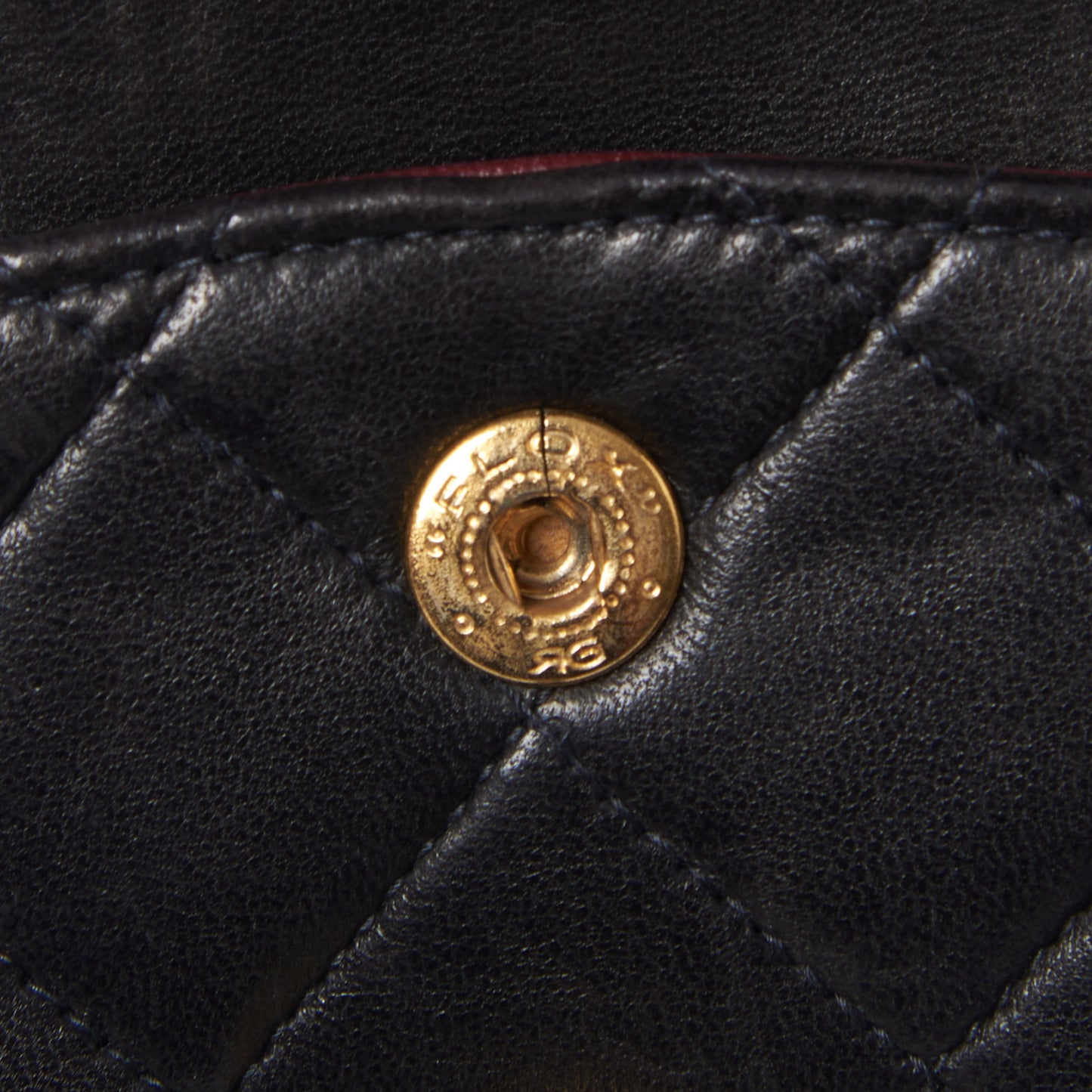Lambskin Quilted Small Double Flap Black