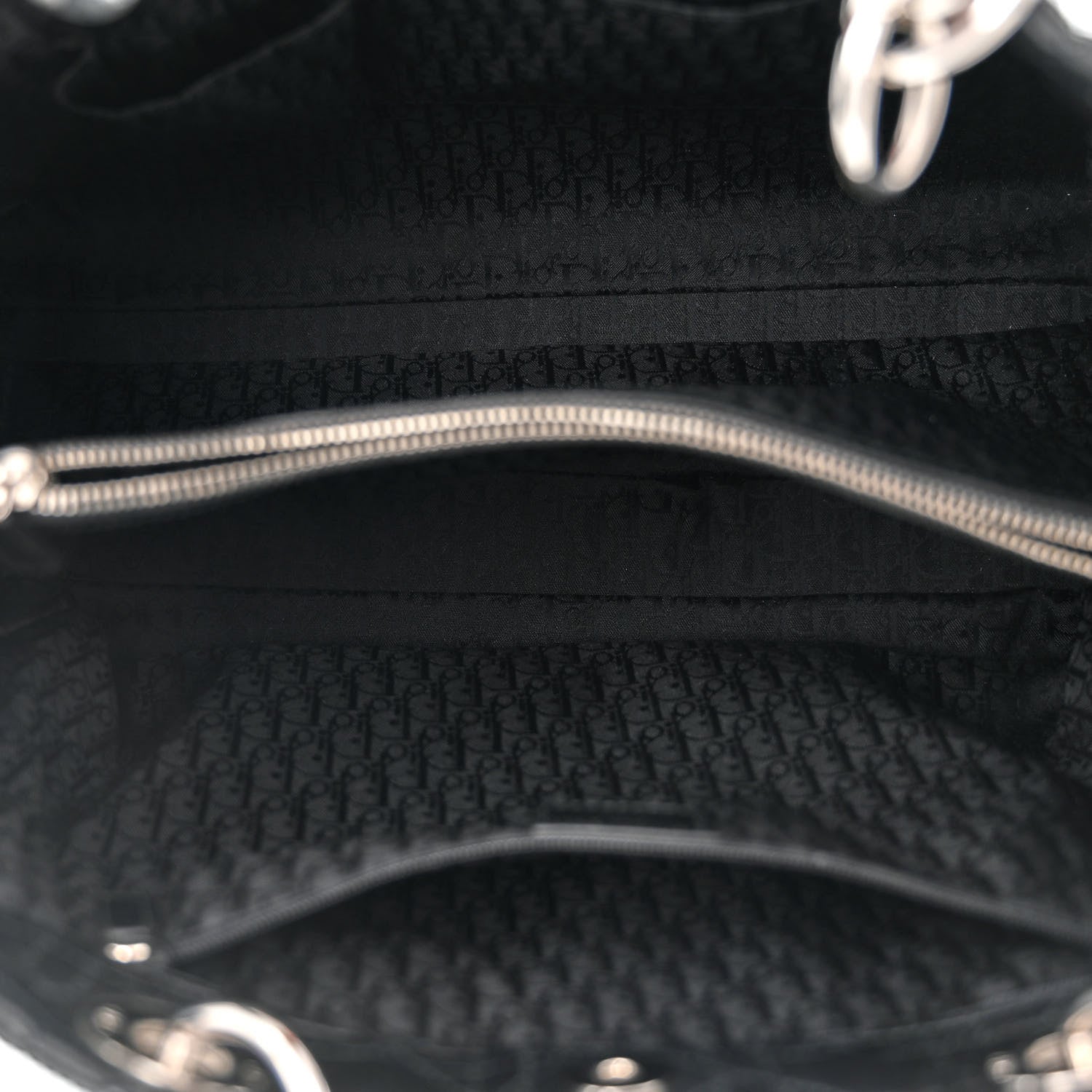Christian Dior Lambskin Cannage Medium Dior Soft Shopping Tote Black 6 of 11