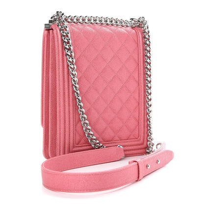 Chanel Caviar Quilted North South Boy Flap Pink 3 of 8