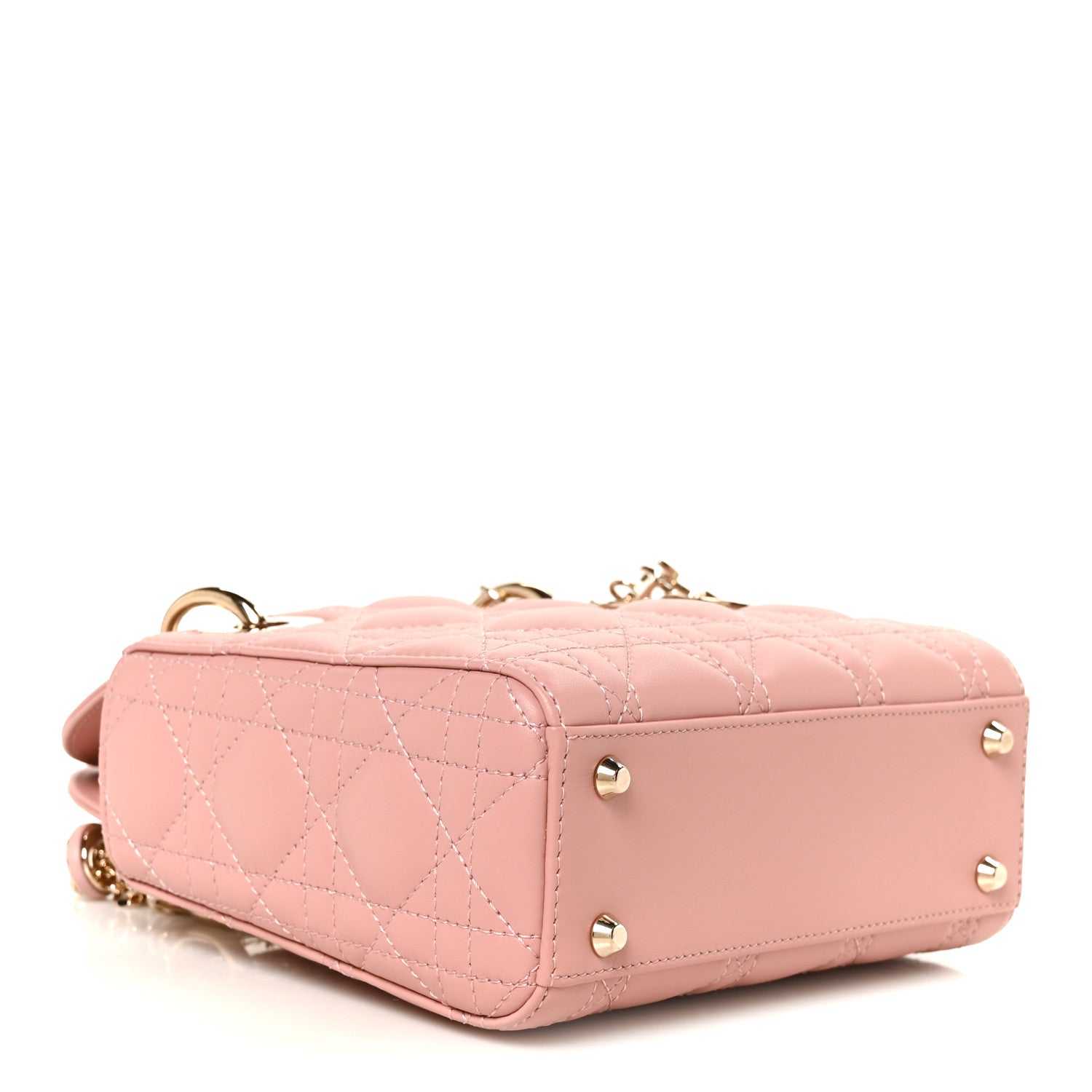 Christian Dior Lambskin Cannage Mini Lady Dior Light Pink 3 of 10