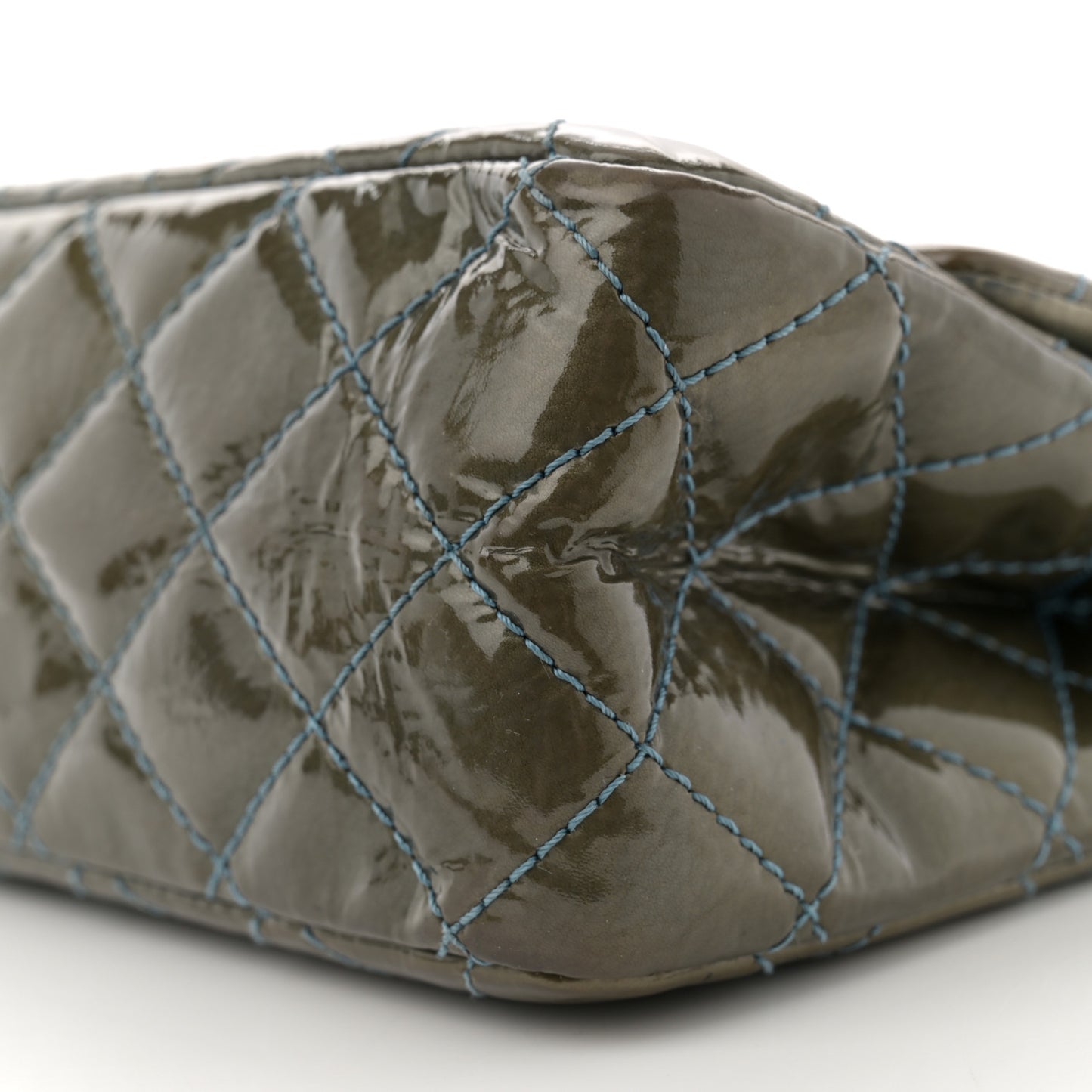 Patent Quilted 2.55 Reissue 226 Flap Green