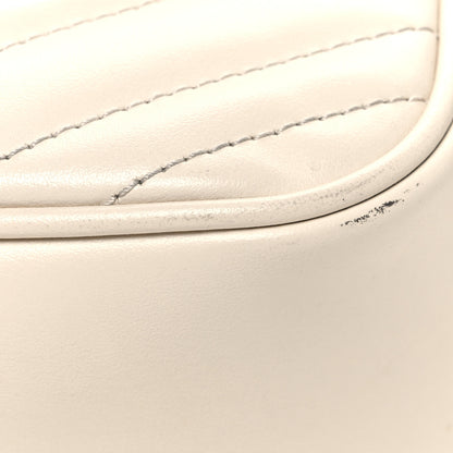 Gucci Calfskin Matelasse Small GG Marmont Chain Shoulder Bag White 11 of 11