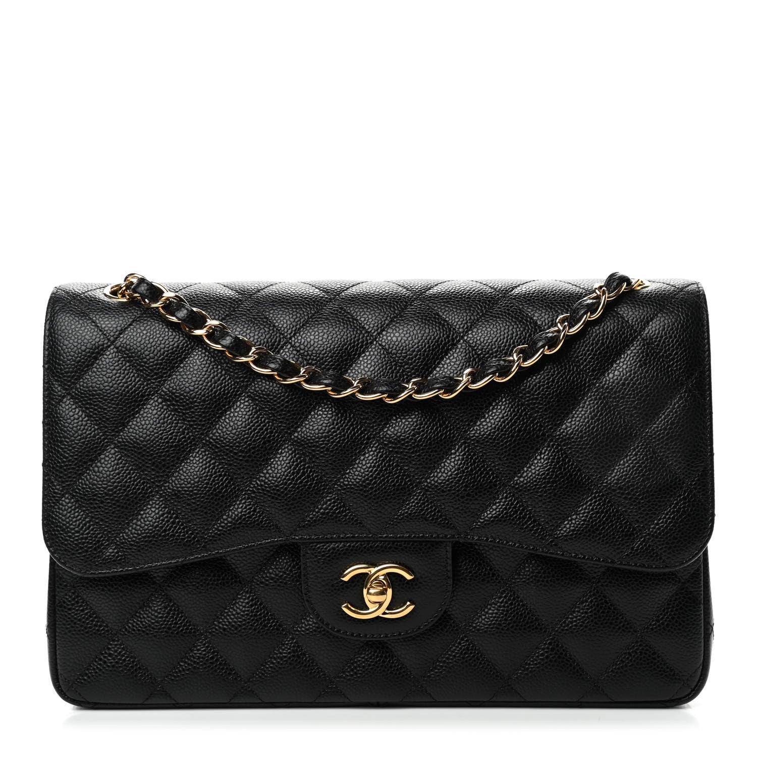 Chanel Caviar Quilted Jumbo Double Flap Black 1 of 4