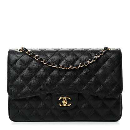 Chanel Caviar Quilted Jumbo Double Flap Black 1 of 4