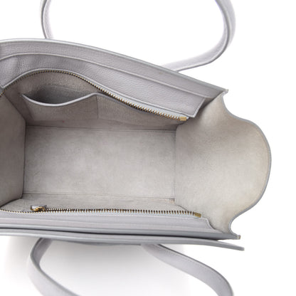 Celine Drummed Calfskin Micro Luggage Light Grey 5 of 12