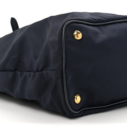 Prada Tessuto Nylon Saffiano Metal Shopping Tote Navy 9 of 17