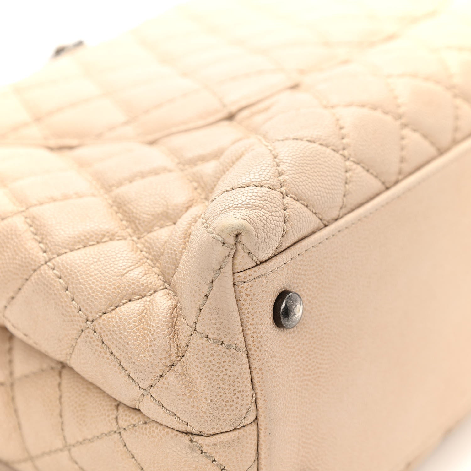 Chanel Caviar Quilted Medium Coco Handle Flap Light Beige 11 of 25