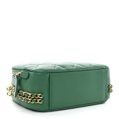 Chanel Caviar Quilted Mini CC You Camera Case Dark Green 4 of 10