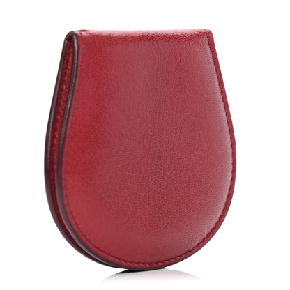 Gucci Pebbled Calfskin Studded Soho Round Coin Purse Red 2 of 4