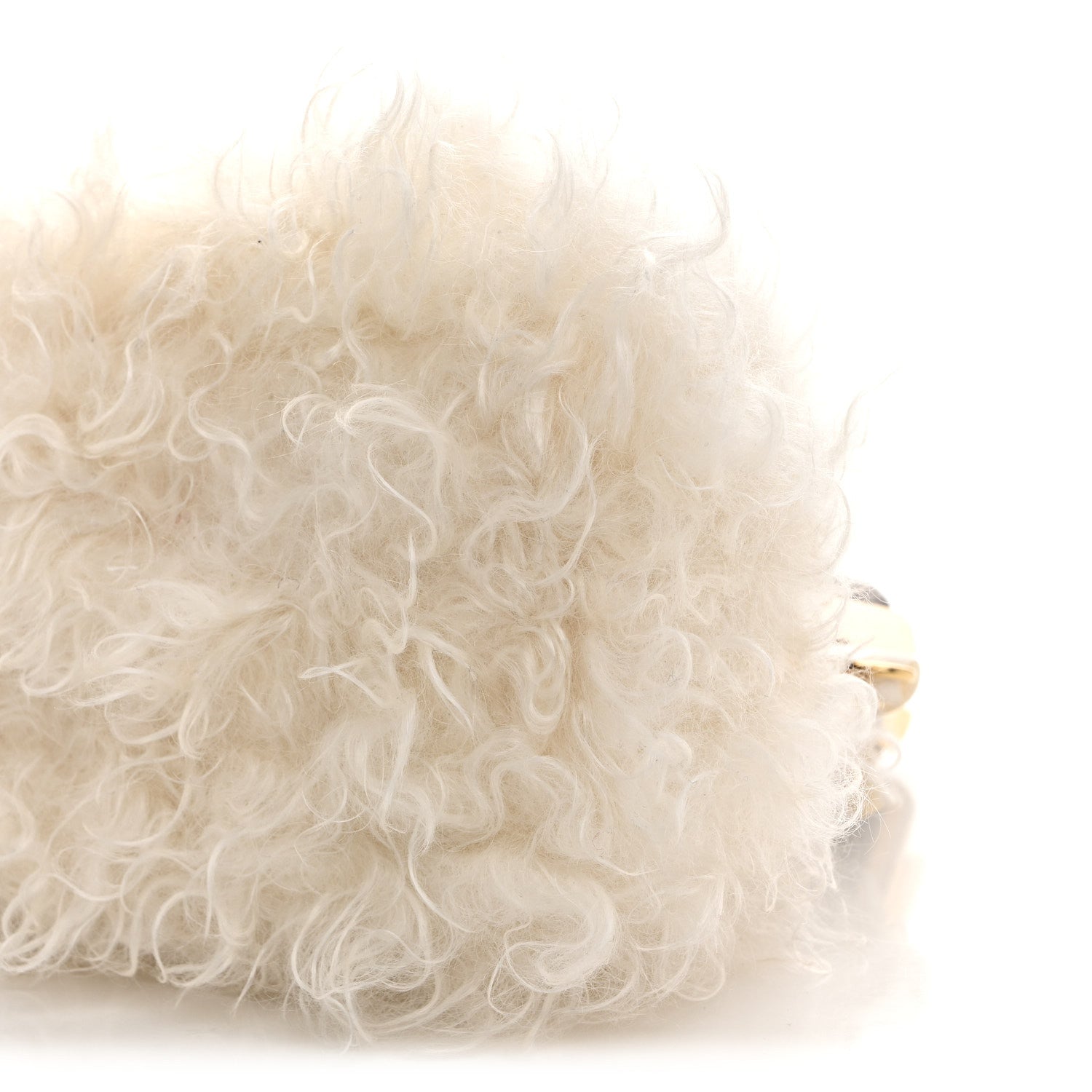Fendi Baby Mongolian Nappa Small Fendi First White Fondente