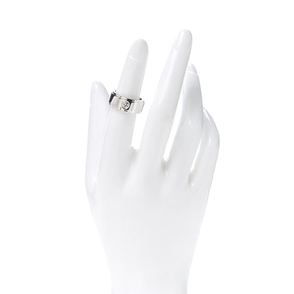 Cartier 18K White Gold Diamond 8mm Fortune Ring 50 5.25 2 of 5