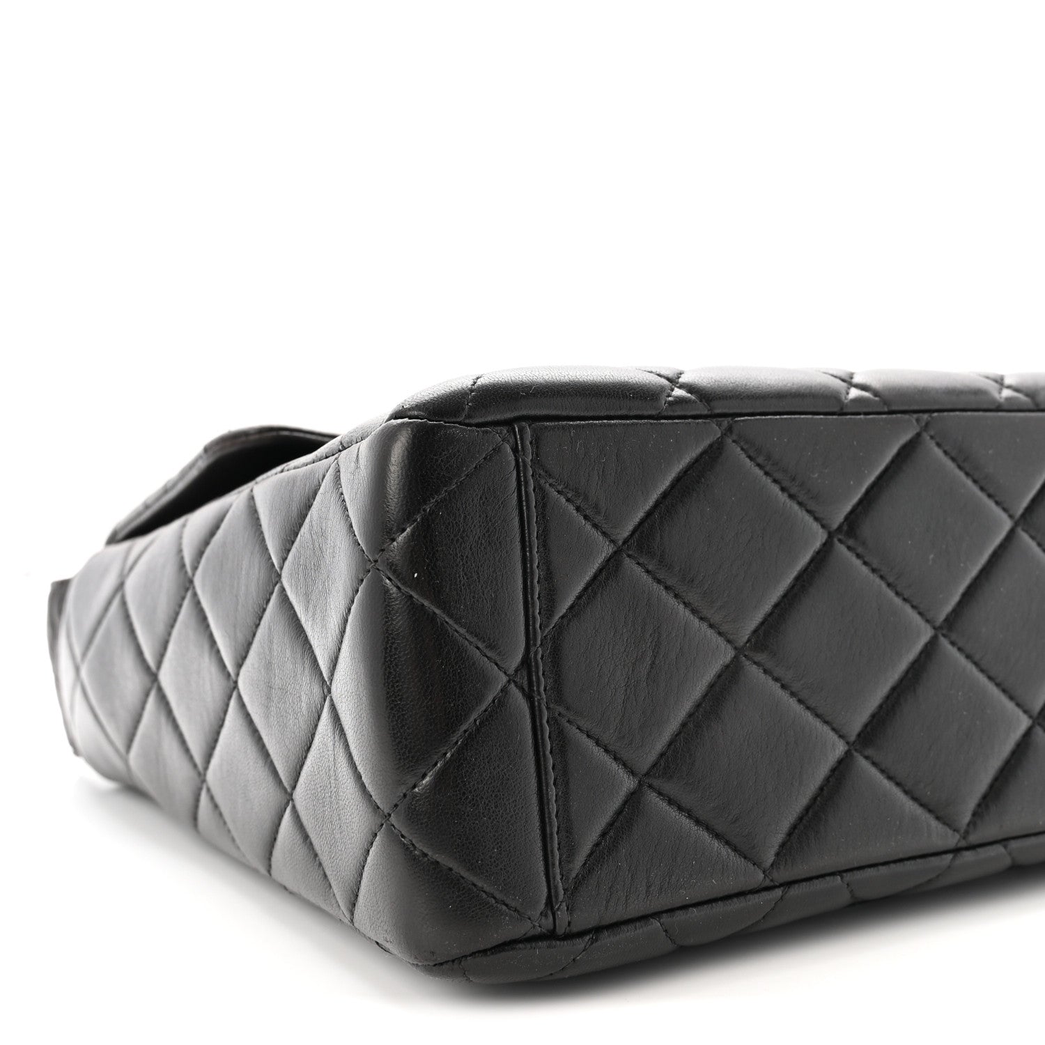 Chanel Lambskin Quilted Flap Shoulder Bag Black 10 of 11