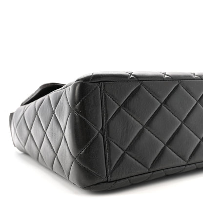 Chanel Lambskin Quilted Flap Shoulder Bag Black 10 of 11