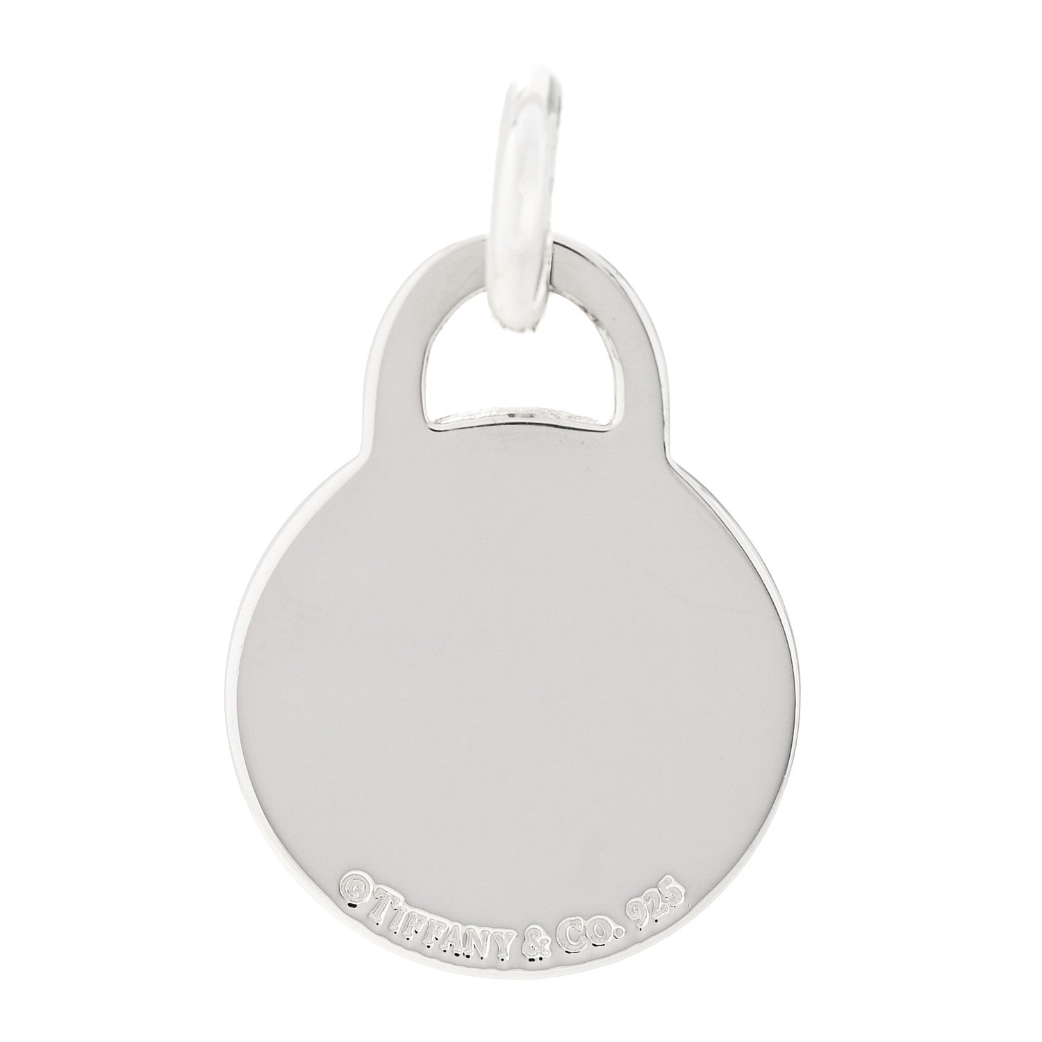 Tiffany Sterling Silver Merry Christmas Round Tag Charm 3 of 4