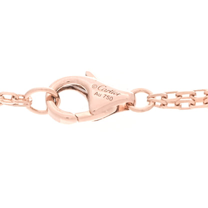 Cartier 18K Pink Gold 2 Diamond LOVE Necklace 5 of 6