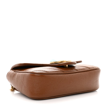 Gucci Azalea Calfskin Matelasse Diagonal Super Mini GG Marmont Shoulder Bag Cuir 4 of 11