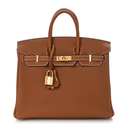 Hermes Togo Birkin 25 Gold 1 of 13