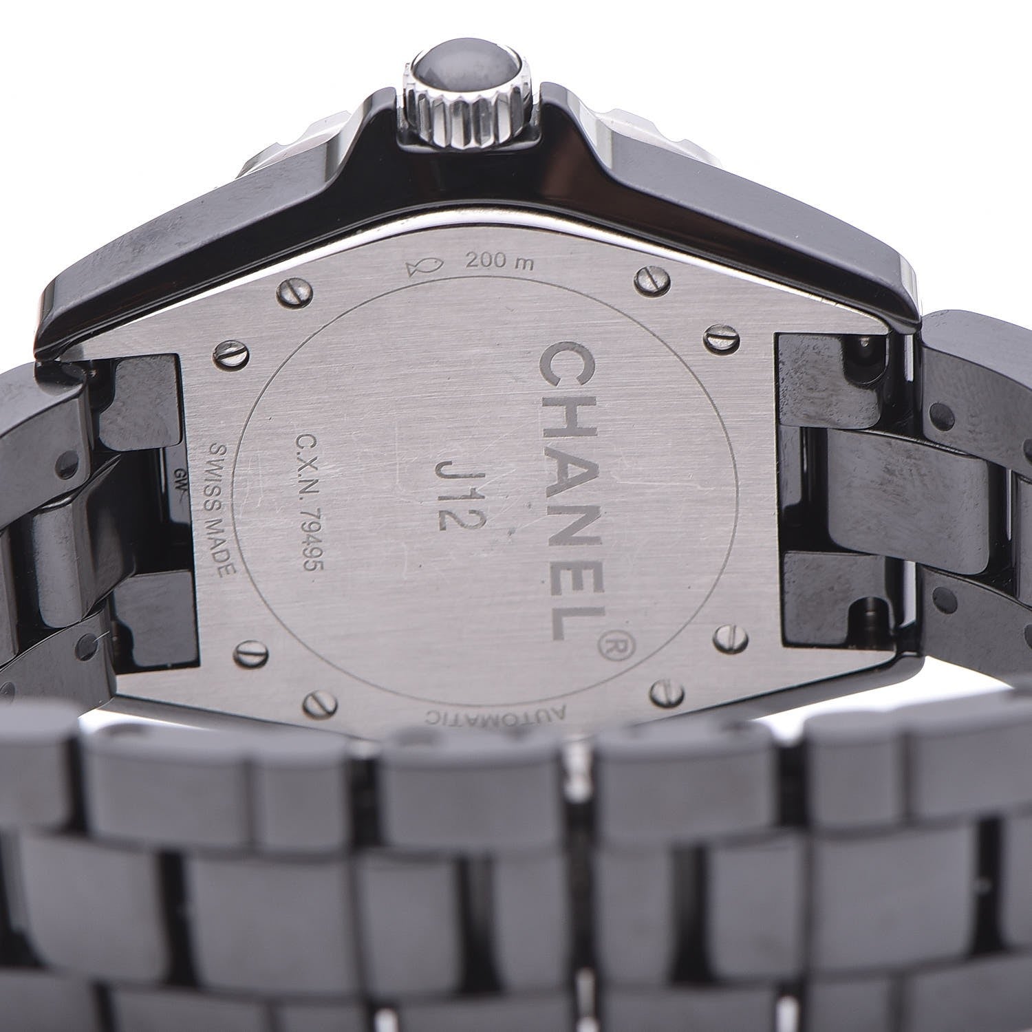 Chanel Stainless Steel Ceramic 38mm J12 Automatic Watch Black 5 of 6