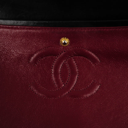 Chanel Lambskin Quilted Medium Double Flap Black 7 of 10