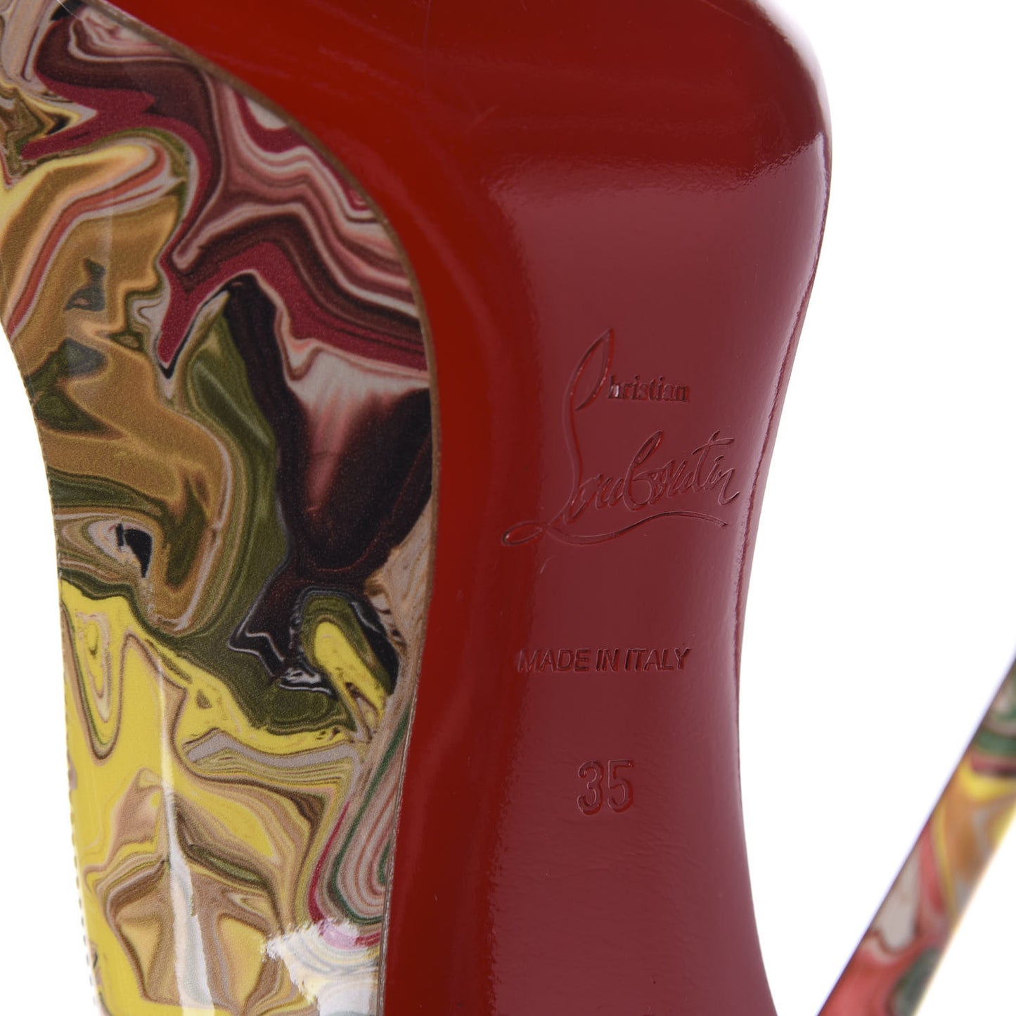 Patent Marble Swirl Pigalle Follies 100 Pumps 35 Multicolor